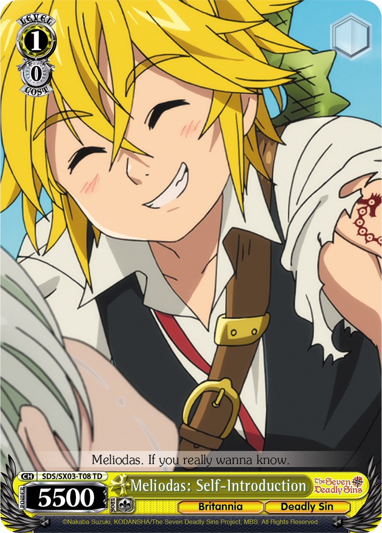 Meliodas: Self-Introduction (SDS/SX03-T08 TD) [The Seven Deadly Sins] | Cracking-Singles