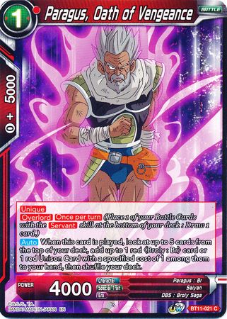 Paragus, Oath of Vengeance (BT11-021) [Vermilion Bloodline] | Cracking-Singles