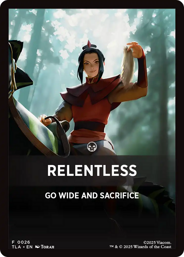 Relentless Theme Card [Avatar: The Last Airbender Tokens] | Cracking-Singles