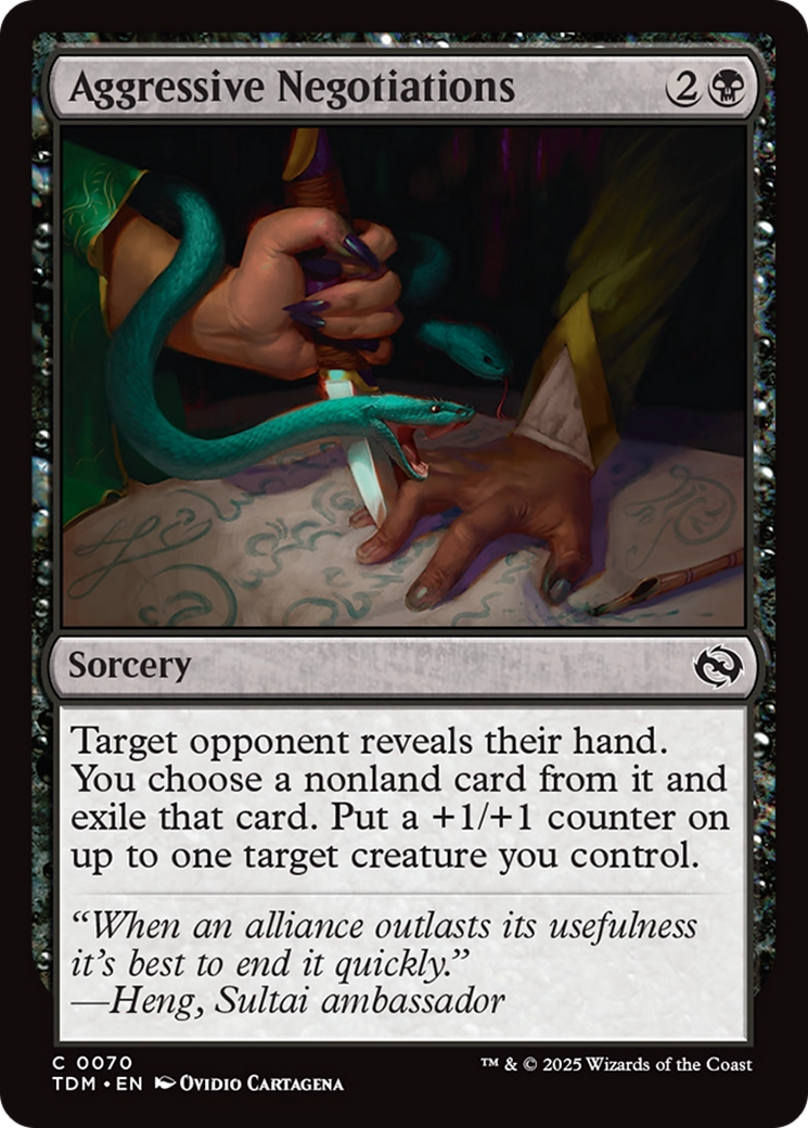 Aggressive Negotiations [Tarkir: Dragonstorm] | Cracking-Singles