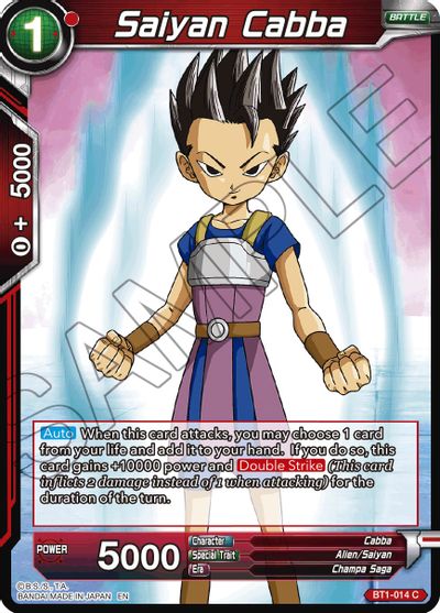 Saiyan Cabba (Reprint) (BT1-014) [Battle Evolution Booster] | Cracking-Singles