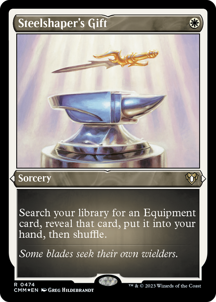 Steelshaper's Gift (Foil Etched) [Commander Masters] | Cracking-Singles