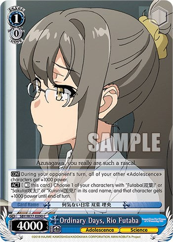 Ordinary Days, Rio Futaba [Rascal Does Not Dream of a Dreaming Girl] | Cracking-Singles