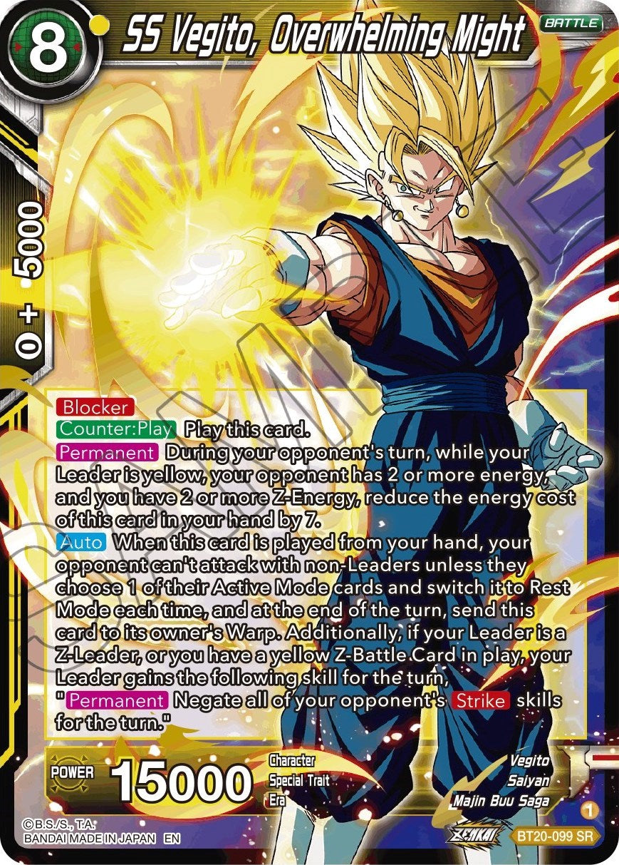 SS Vegito, Overwhelming Might (BT20-099) [Power Absorbed] | Cracking-Singles