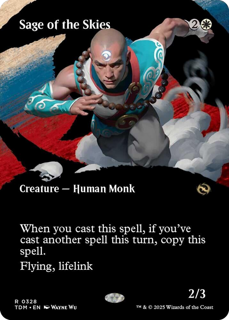 Sage of the Skies (Borderless) [Tarkir: Dragonstorm] | Cracking-Singles