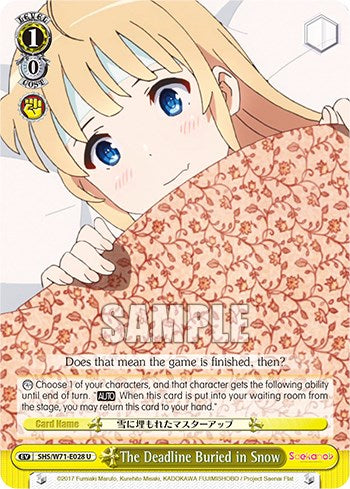 The Deadline Buried in Snow [Saekano How to Raise a Boring Girlfriend. flat] | Cracking-Singles