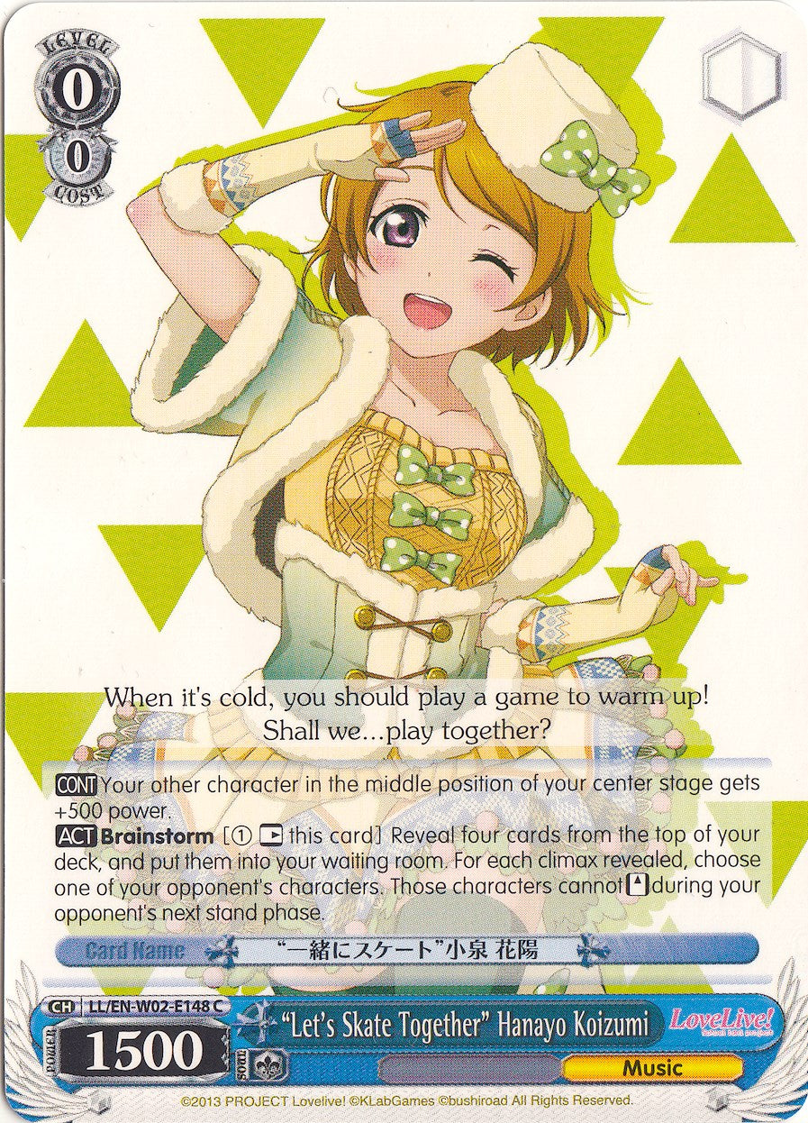 "Let's Skate Together" Hanayo Koizumi (LL/EN-W02-E148 C) [Love Live! DX Vol.2] | Cracking-Singles