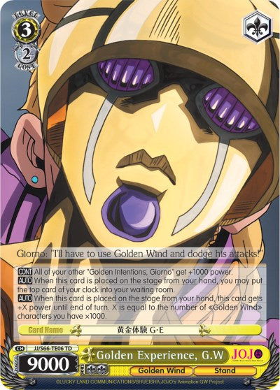 Golden Experience, G.W (JJ/S66-TE06 TD) [JoJo's Bizarre Adventure: Golden Wind] | Cracking-Singles