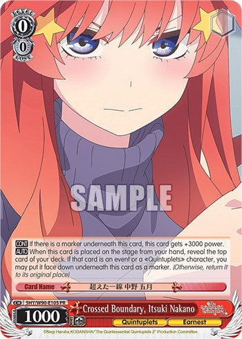 Crossed Boundary, Itsuki Nakano (5HY/W90-E105 PR) [The Quintessential Quintuplets 2] | Cracking-Singles