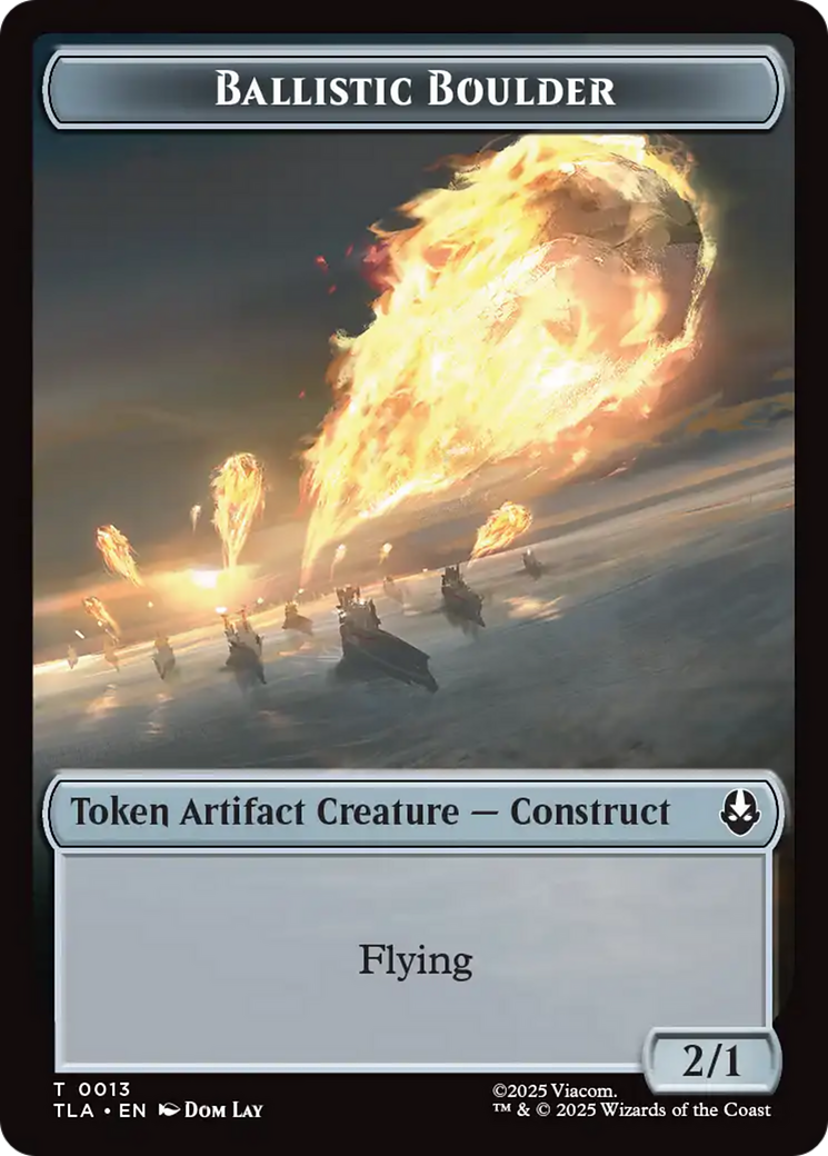 Ballistic Boulder // Food (0019) Double-Sided Token [Avatar: The Last Airbender Tokens] | Cracking-Singles
