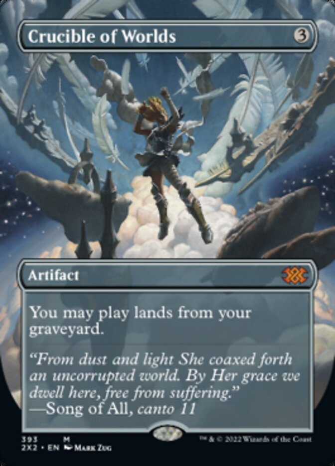 Crucible of Worlds (Borderless Alternate Art) [Double Masters 2022] | Cracking-Singles