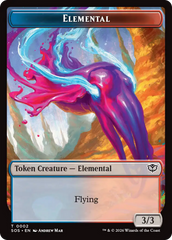 Elemental (0002) // Treasure Double-Sided Token [Secrets of Strixhaven Tokens] | Cracking-Singles