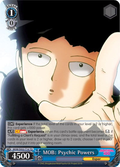 MOB: Psychic Powers (MOB/SX02-T16 TD) [Mob Psycho 100] | Cracking-Singles