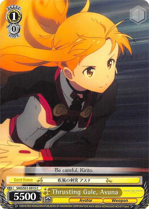 Thrusting Gale, Asuna (SAO/S51-E015 C) [Sword Art Online The Movie: -Ordinal Scale-] | Cracking-Singles