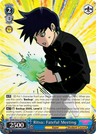 Ritsu: Fateful Meeting (MOB/SX02-077S SR) [Mob Psycho 100] | Cracking-Singles