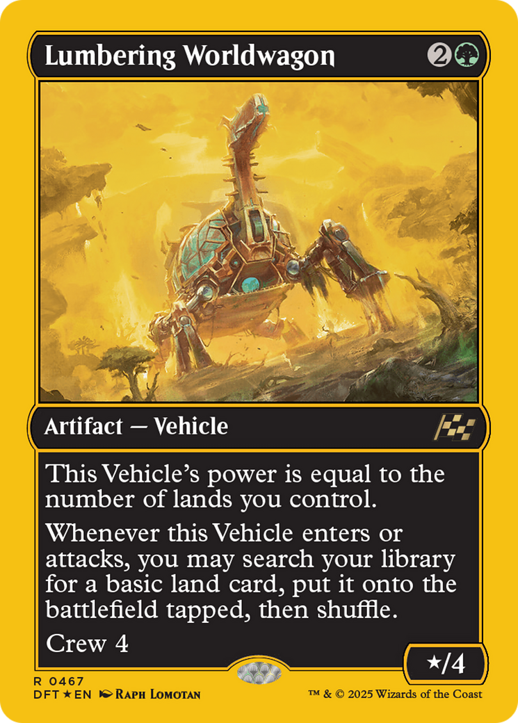 Lumbering Worldwagon (First-Place Foil) [Aetherdrift] | Cracking-Singles