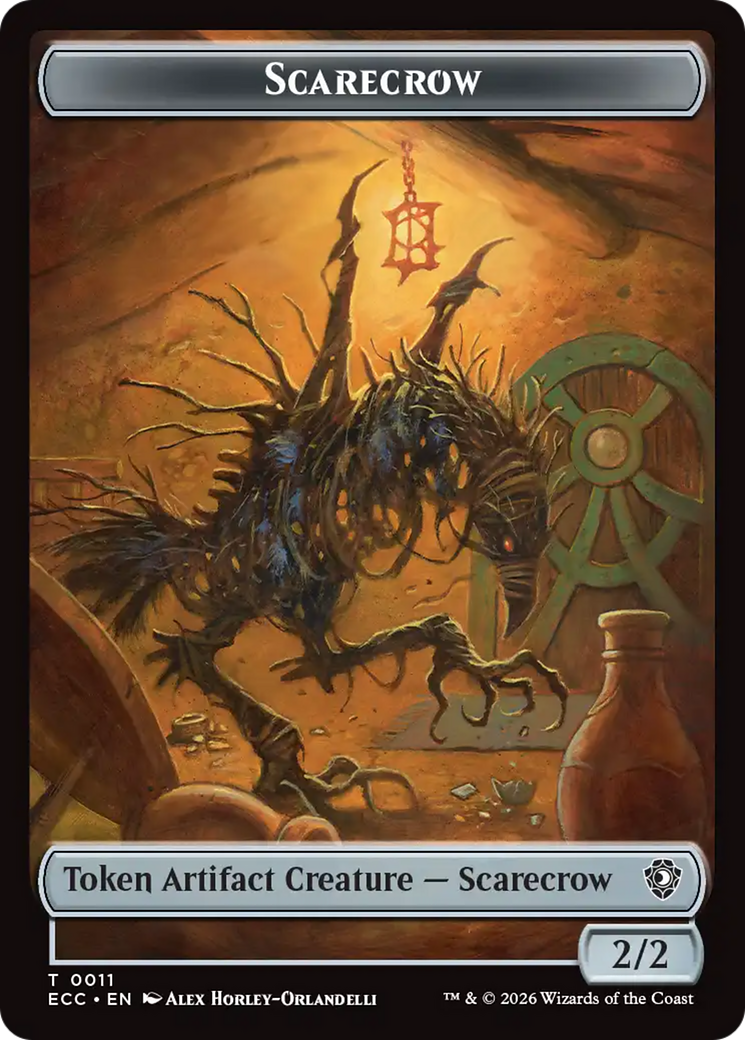 Saproling // Scarecrow Double-Sided Token [Lorwyn Eclipsed Tokens] | Cracking-Singles