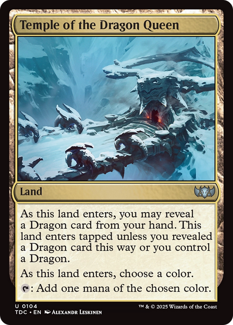 Temple of the Dragon Queen [Tarkir: Dragonstorm Commander] | Cracking-Singles