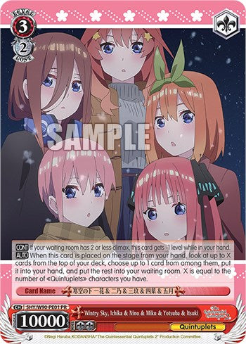 Wintry Sky, Ichika & Nino & Miku & Yotsuba & Itsuki (5HY/W90-PE01 PR) [The Quintessential Quintuplets 2] | Cracking-Singles