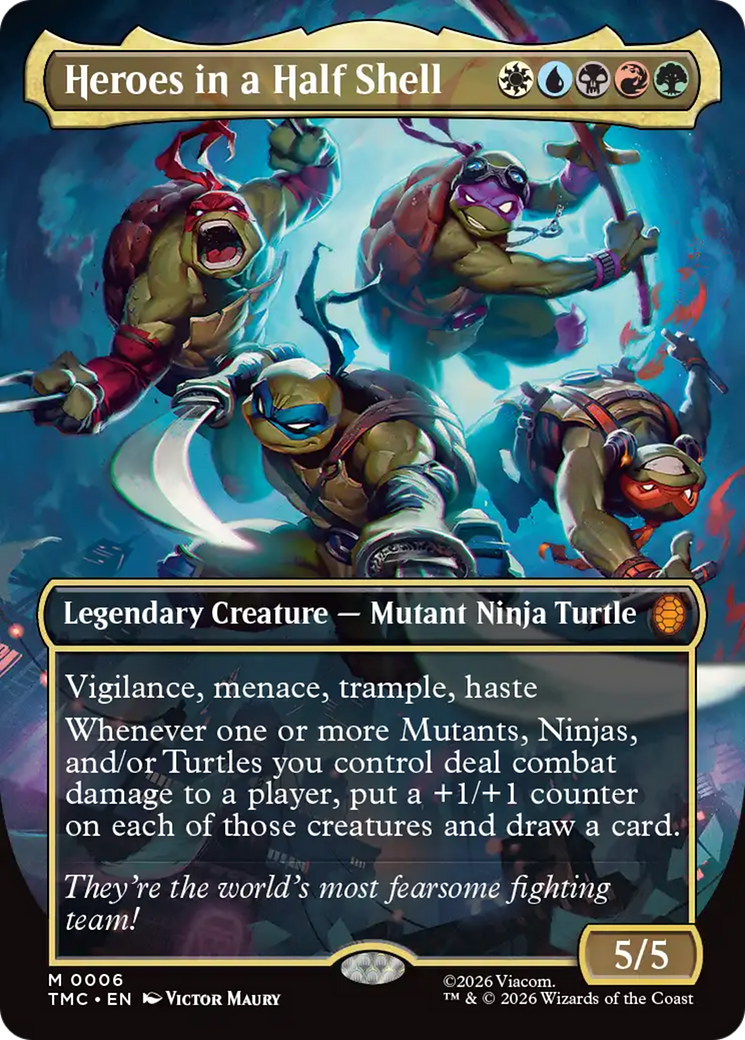Heroes in a Half Shell (Borderless) [Teenage Mutant Ninja Turtles Commander] | Cracking-Singles