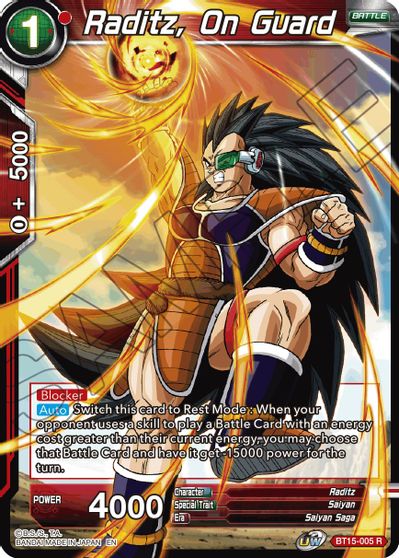 Raditz, On Guard (BT15-005) [Saiyan Showdown] | Cracking-Singles