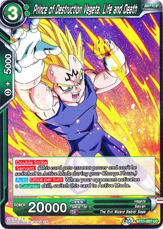 Prince of Destruction Vegeta, Life and Death (BT11-067) [Vermilion Bloodline] | Cracking-Singles