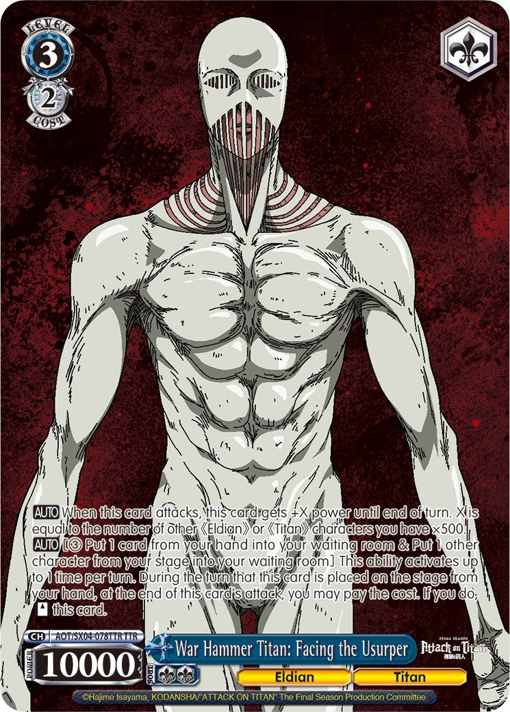 War Hammer Titan: Facing the Usurper (Foil) [Attack On Titan: Final Season] | Cracking-Singles