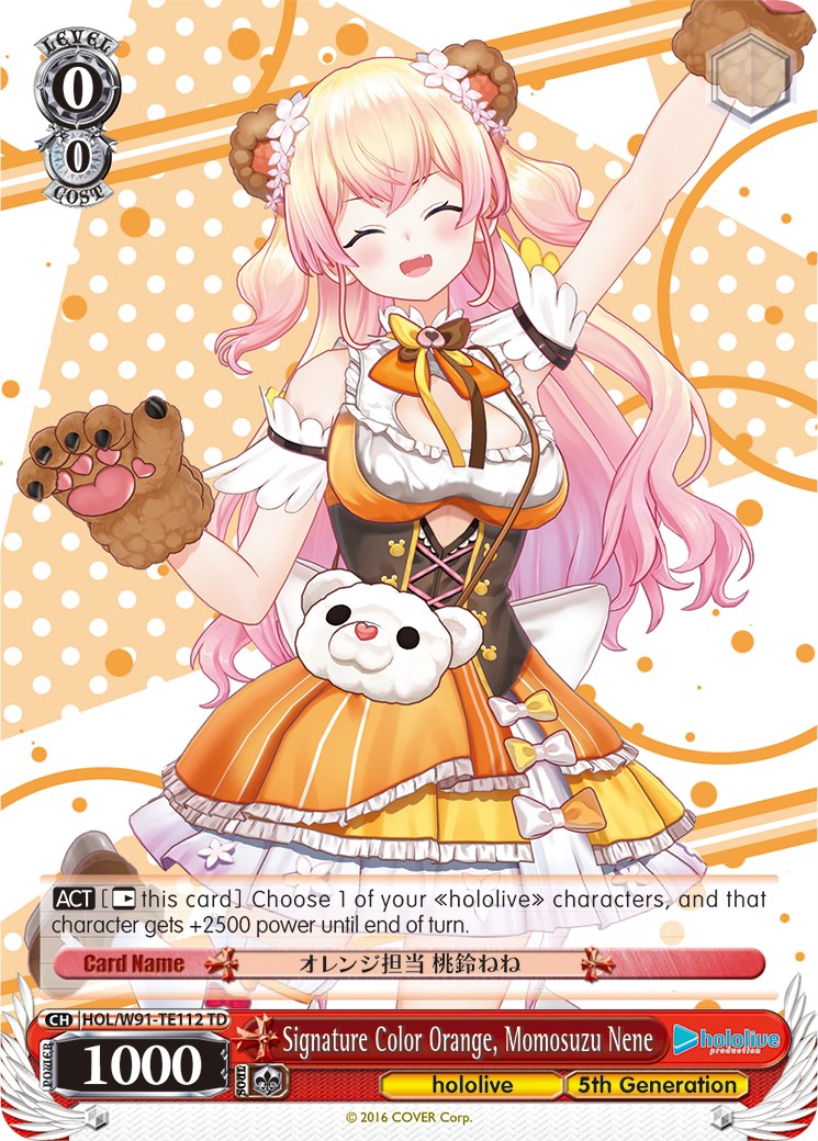Signature Color Orange, Momosuzu Nene (HOL/W91-TE112 TD) [hololive production] | Cracking-Singles
