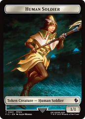 Human Soldier // Hero (0032) Double-Sided Token (Surge Foil) [FINAL FANTASY Commander Tokens] | Cracking-Singles