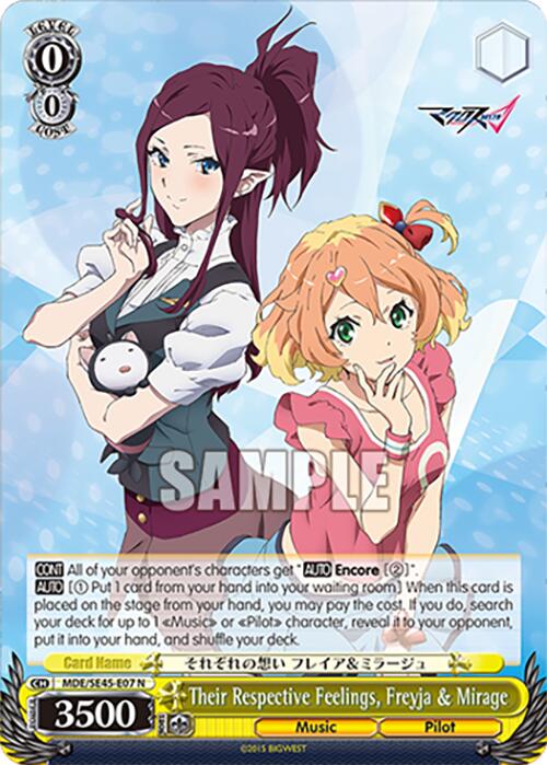 Their Respective Feelings, Freyja & Mirage (MDE/SE45E07 N) [MACROSS Delta Premium Booster] | Cracking-Singles