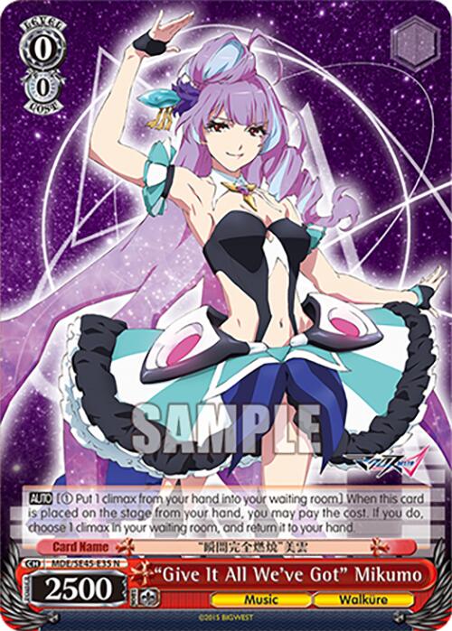 "Give It All We've Got" Mikumo (MDE/SE45E35 N) [MACROSS Delta Premium Booster] | Cracking-Singles