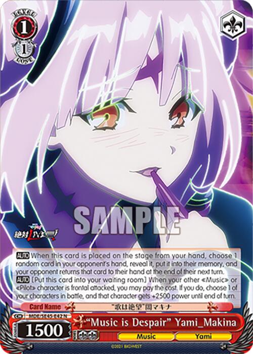 "Music is Despair" Yami_Makina (MDE/SE45E42 N) [MACROSS Delta Premium Booster] | Cracking-Singles