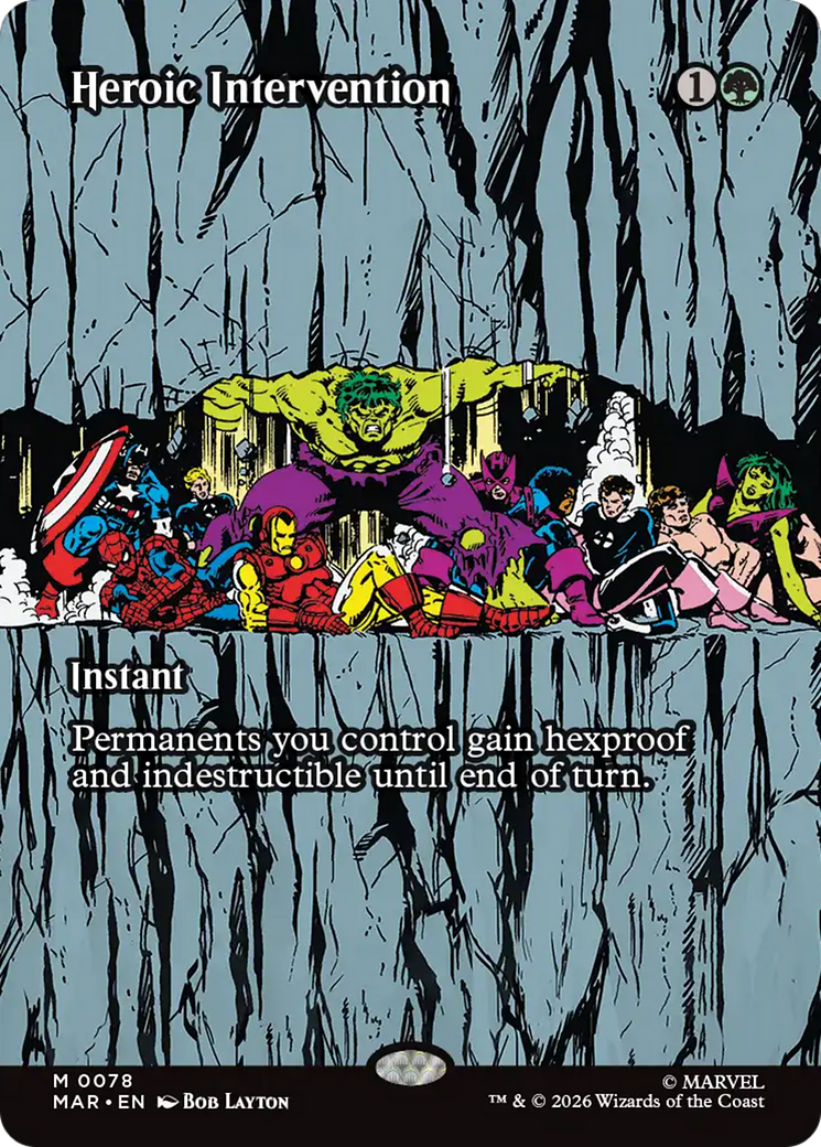 Heroic Intervention (0078) (Borderless) [Marvel Universe: Eternal-Legal] | Cracking-Singles