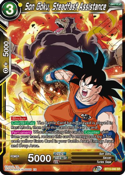 Son Goku, Steadfast Assistance (BT15-096) [Saiyan Showdown] | Cracking-Singles