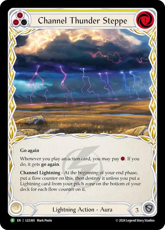 Channel Thunder Steppe (Cold Foil) [LGS365] (Promo)  Cold Foil | Cracking-Singles