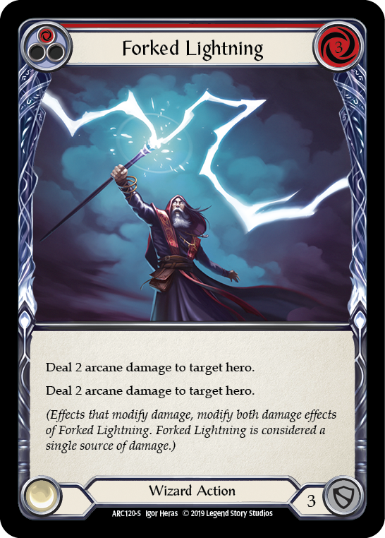 Forked Lightning [ARC120-S] (Arcane Rising)  1st Edition Normal | Cracking-Singles