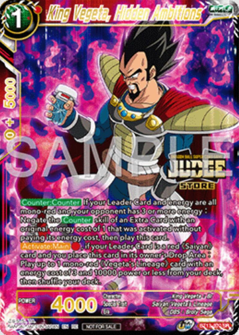King Vegeta, Hidden Ambitions (Judge Pack Vol.16) (Store) (BT13-020) [Tournament Promotion Cards] | Cracking-Singles