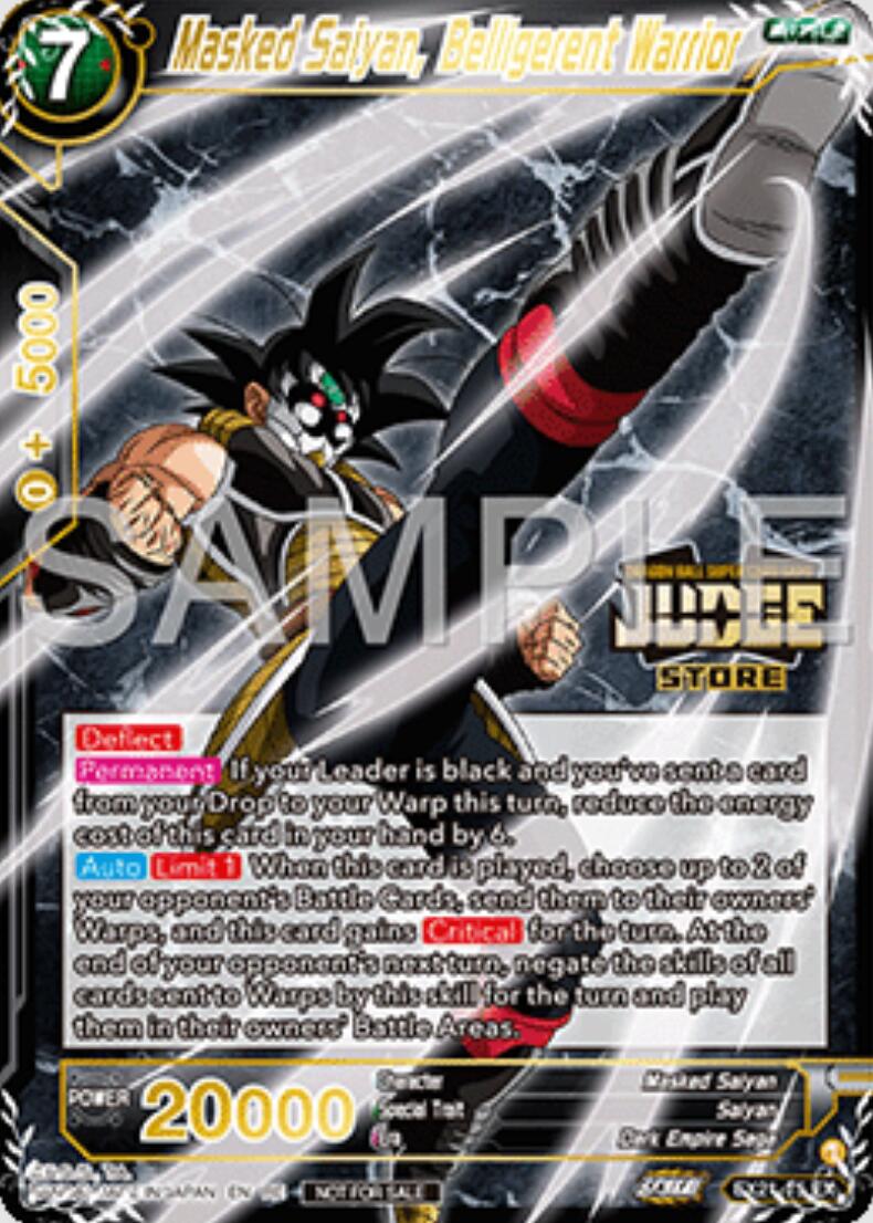 Masked Saiyan, Belligerent Warrior (Judge Pack Vol.16) (Store) (EX21-15) [Tournament Promotion Cards] | Cracking-Singles