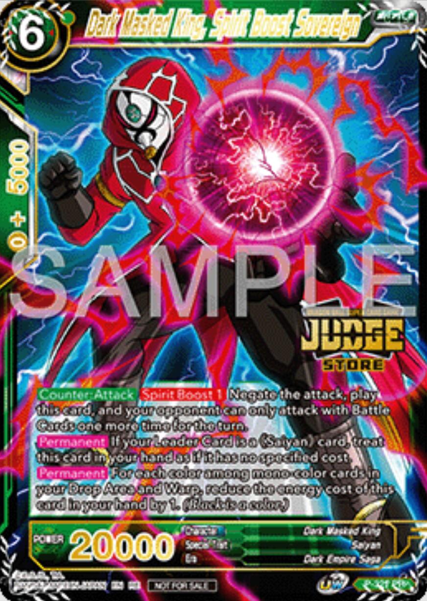Dark Masked King, Spirit Boost Sovereign (Judge Pack Vol.16) (Store) (P-321) [Tournament Promotion Cards] | Cracking-Singles