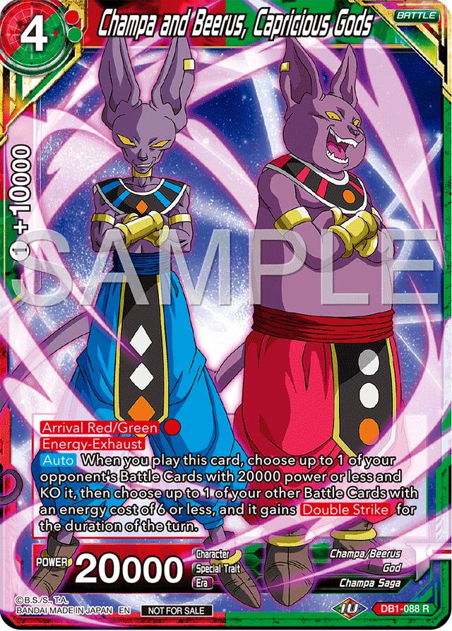 Champa and Beerus, Capricious Gods (Championship 2024 Finals Pack) (DB1-088) [Tournament Promotion Cards] | Cracking-Singles