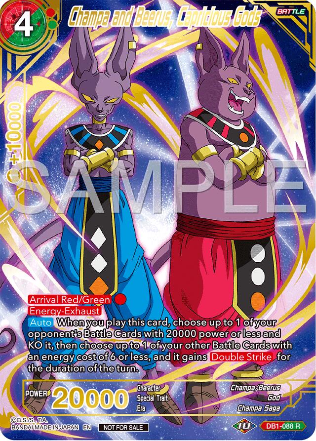 Champa and Beerus, Capricious Gods (Championship 2024 Finals Pack) (Gold Stamped) (DB1-088) [Tournament Promotion Cards] | Cracking-Singles