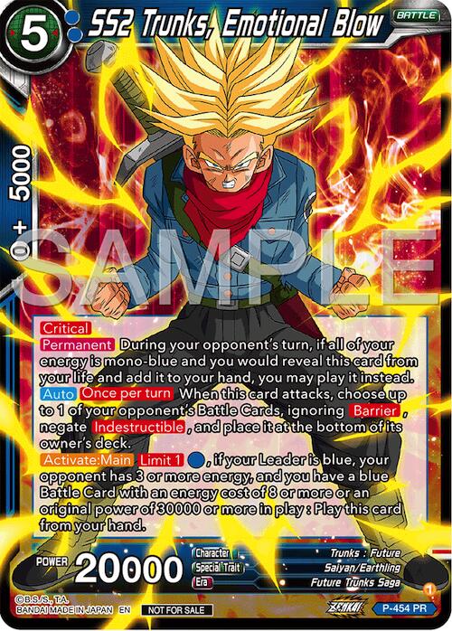 SS2 Trunks, Emotional Blow (Championship 2024 Finals Pack) (P-454) [Tournament Promotion Cards] | Cracking-Singles