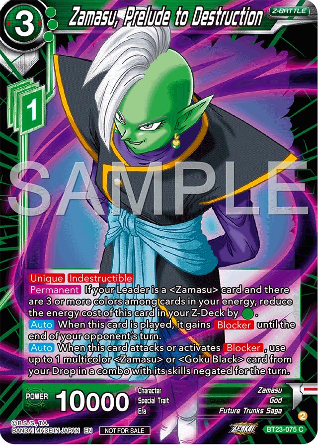 Zamasu, Prelude to Destruction (Championship 2024 Finals Zenkai Pack) (BT23-075) [Tournament Promotion Cards] | Cracking-Singles