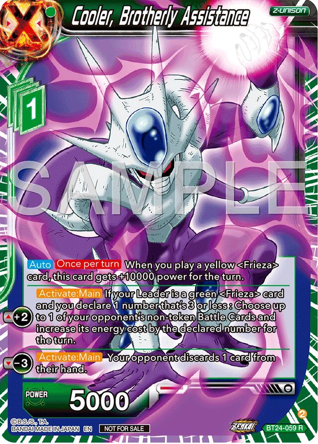 Cooler, Brotherly Assistance (Championship 2024 Finals Zenkai Pack) (BT24-059) [Tournament Promotion Cards] | Cracking-Singles
