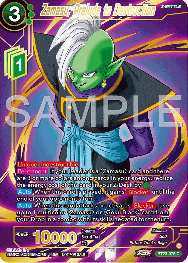 Zamasu, Prelude to Destruction (Championship 2024 Finals Zenkai Pack) (Gold Stamped) (BT23-075) [Tournament Promotion Cards] | Cracking-Singles