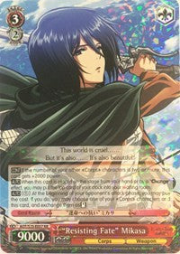 "Resisting Fate" Mikasa (AOT/S35-E057 RR) [Attack on Titan] | Cracking-Singles