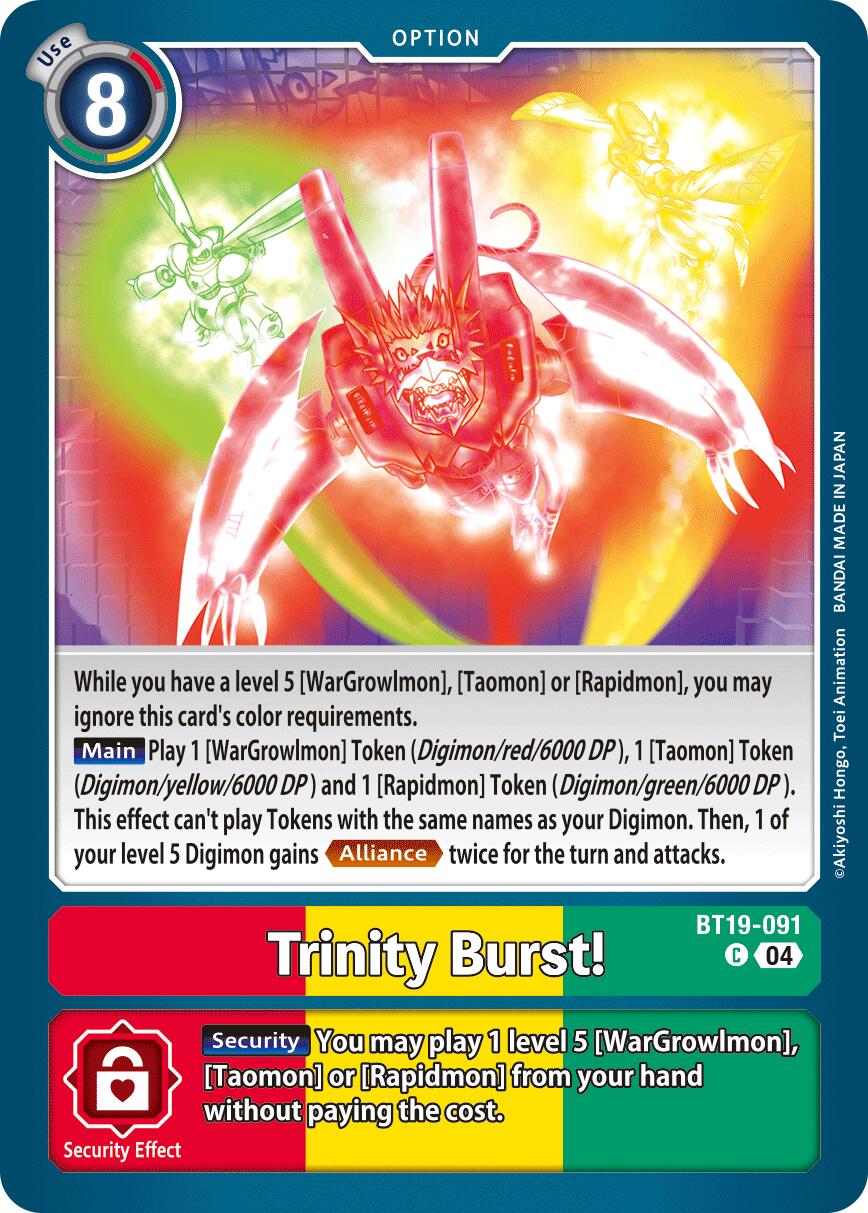 Trinity Burst! [BT19-091] [Release Special Booster Ver.2.5] | Cracking-Singles