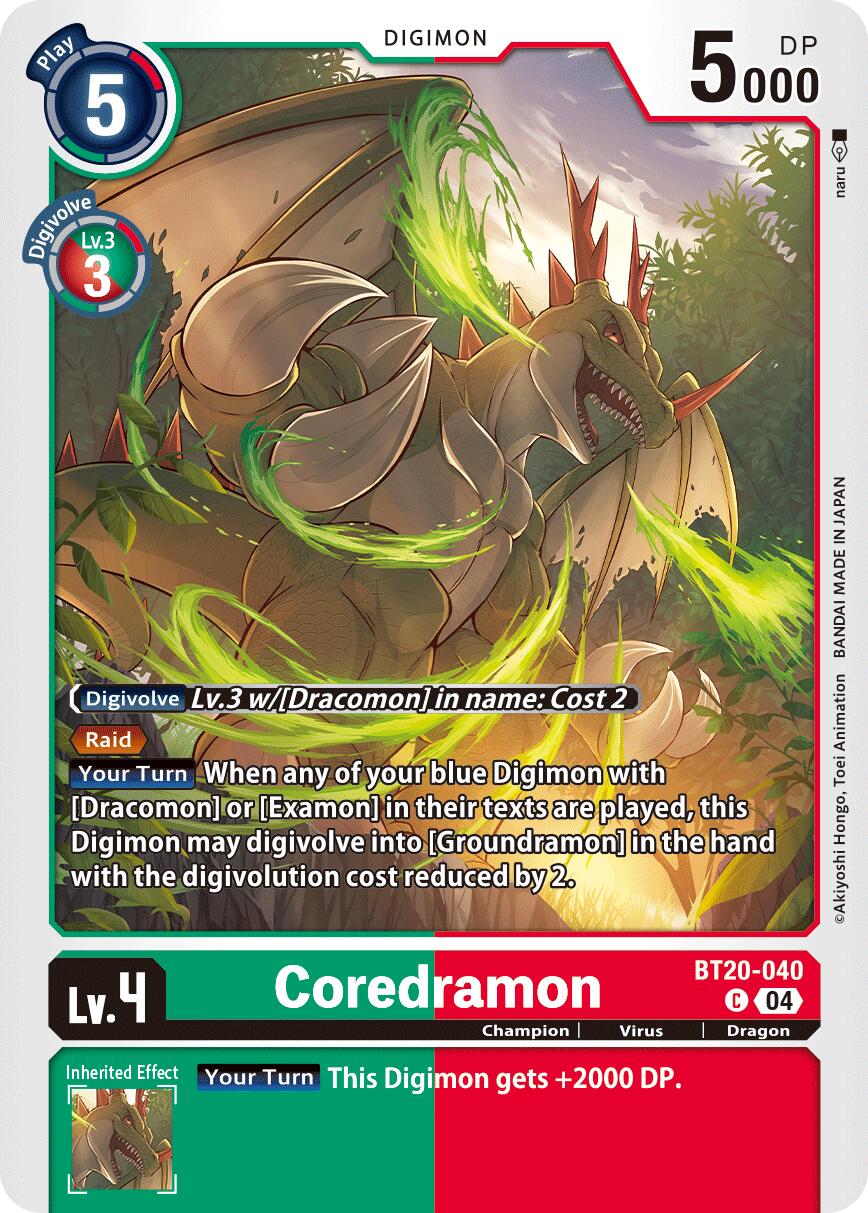 Coredramon [BT20-040] - BT20-040 [Release Special Booster Ver.2.5] | Cracking-Singles