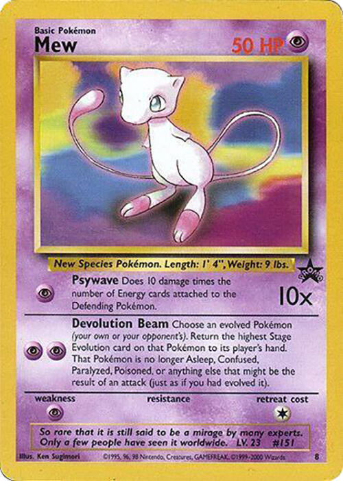 Mew (8) (Glossy Finish) [Wizards of the Coast: Black Star Promos] | Cracking-Singles