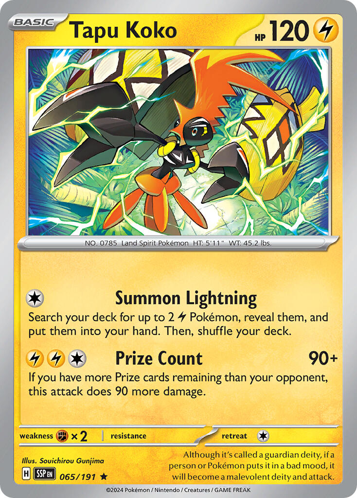 Tapu Koko (065/191) (Theme Deck Exclusive) [Scarlet & Violet: Surging Sparks] | Cracking-Singles